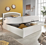 Grayson White Wooden Ottoman Bed Small Double - Rogey