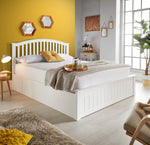 Grayson White Wooden Ottoman Bed Small Double - Rogey