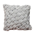 Grey Handknotted Velvet Cushion Cover - Rogey