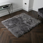 Grey Rectangle Sheepskin - 130 x 150cm - Rogey