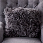 Grey Sheepskin Cushion - Rogey