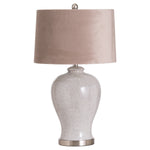 Hadley Ceramic Table Lamp With Natural Shade - Rogey