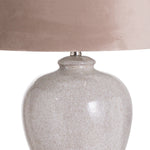 Hadley Ceramic Table Lamp With Natural Shade - Rogey