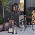 Hampton Copper Woven Metal Lantern H31cm W24cm - Rogey