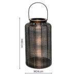 Hampton Copper Woven Metal Lantern H40cm W24cm - Rogey