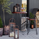 Hampton Tall Lantern in Copper H40cm W18cm - Rogey