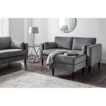 Hayward 2 Seater Sofa - Grey Chenille Fabric - Rogey