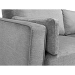 Hayward 2 Seater Sofa - Grey Chenille Fabric - Rogey