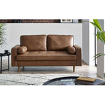 Henley 3 Seater Sofa - Brown Faux Leather - Rogey