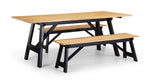 Hockley Table Black/Oak - Rogey