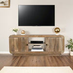 Hudson Carved Mango Wood 2 Doors TV Cabinet - Rogey