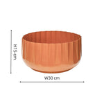 Hudson Orange Corrugated Bowl Planter H15cm D30cm - Rogey