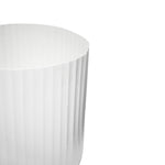 Hudson White Corrugated Planters Set of Two H37cm D37cm - Rogey