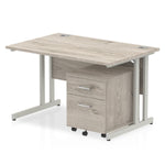 Impulse 1200mm Cantilever Straight Desk With Mobile Pedestal - Rogey