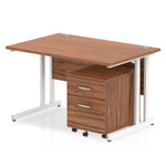 Impulse 1200mm Cantilever Straight Desk With Mobile Pedestal - Rogey