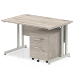 Impulse 1200mm Cantilever Straight Desk With Mobile Pedestal - Rogey