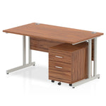 Impulse 1400mm Cantilever Straight Desk With Mobile Pedestal - Rogey