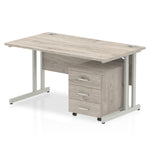 Impulse 1400mm Cantilever Straight Desk With Mobile Pedestal - Rogey