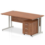 Impulse 1400mm Cantilever Straight Desk With Mobile Pedestal - Rogey