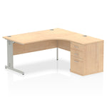 Impulse 1600mm Cable Managed Right Crescent Desk Workstation - Rogey