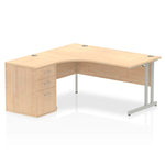 Impulse 1600mm Cantilever Left Crescent Desk Workstation - Rogey