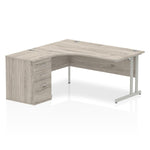 Impulse 1600mm Cantilever Left Crescent Desk Workstation - Rogey