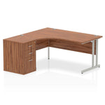 Impulse 1600mm Cantilever Left Crescent Desk Workstation - Rogey