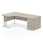 Impulse 1600mm Cantilever Left Crescent Desk Workstation - Rogey