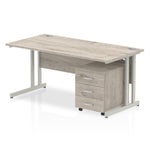 Impulse 1600mm Cantilever Straight Desk With Mobile Pedestal - Rogey