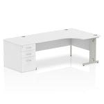 Impulse 1800mm Cable Managed Right Crescent Desk Workstation - Rogey