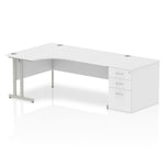 Impulse 1800mm Cantilever Left Crescent Desk Workstation - Rogey