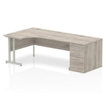 Impulse 1800mm Cantilever Left Crescent Desk Workstation - Rogey