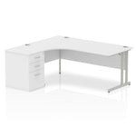 Impulse 1800mm Cantilever Left Crescent Desk Workstation - Rogey