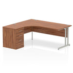 Impulse 1800mm Cantilever Left Crescent Desk Workstation - Rogey