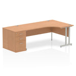 Impulse 1800mm Cantilever Right Crescent Desk Workstation - Rogey