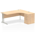 Impulse 1800mm Cantilever Right Crescent Desk Workstation - Rogey