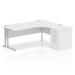 Impulse 1800mm Cantilever Right Crescent Desk Workstation - Rogey