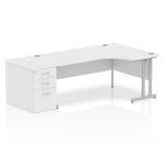 Impulse 1800mm Cantilever Right Crescent Desk Workstation - Rogey