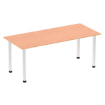 Impulse 1800mm Straight Table With Post Leg - Rogey