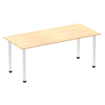 Impulse 1800mm Straight Table With Post Leg - Rogey