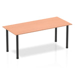 Impulse 1800mm Straight Table With Post Leg - Rogey