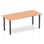 Impulse 1800mm Straight Table With Post Leg - Rogey