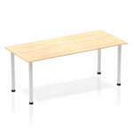 Impulse 1800mm Straight Table With Post Leg - Rogey