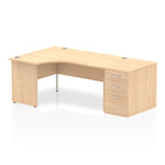 Impulse Panel End Crescent Desk Workstation - Rogey