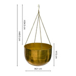 Indoor Mayfair Antique Brass Hanging Planter H21Cm D30Cm - Rogey