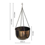 Indoor Mayfair Mocha Hanging Planter H21Cm D30Cm - Rogey