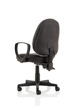 Jackson Medium Back Black Leather Task Operator Office Chair - Rogey