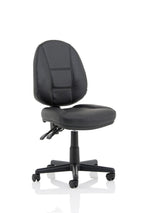 Jackson Medium Back Black Leather Task Operator Office Chair - Rogey