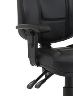 Jackson Medium Back Black Leather Task Operator Office Chair - Rogey