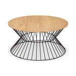 Jersey Round Wire Coffee Table - Euro Oak - Rogey